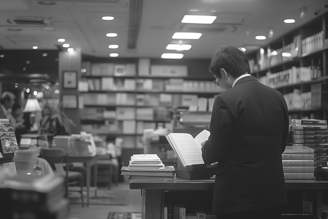 An accountant going through records